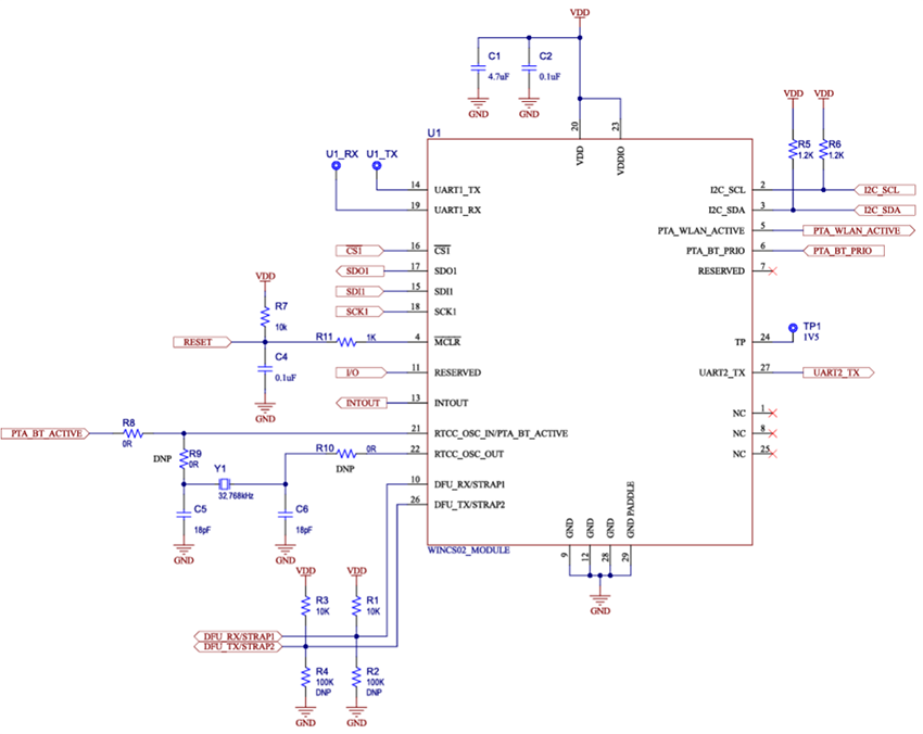 Location Circuit - Microchip Technology WINCS02 Wi-Fi® Network Controller ICs/Modules